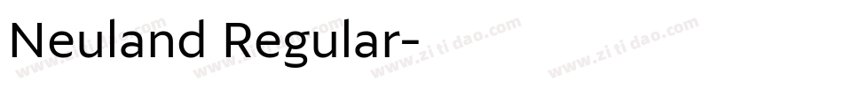 Neuland Regular字体转换